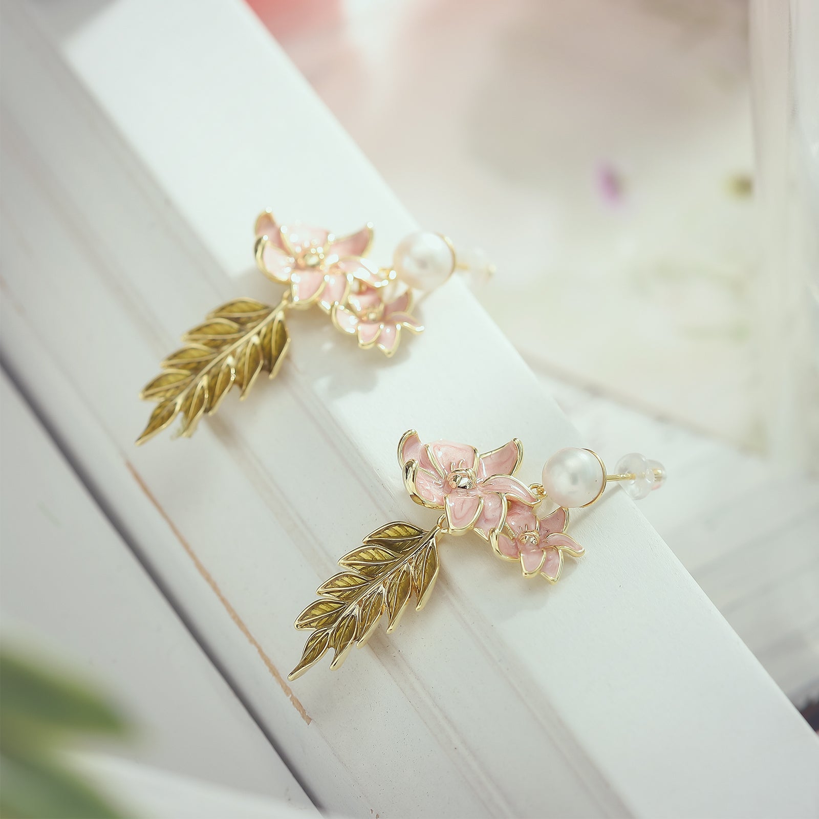 Sakura Leaf Earrings