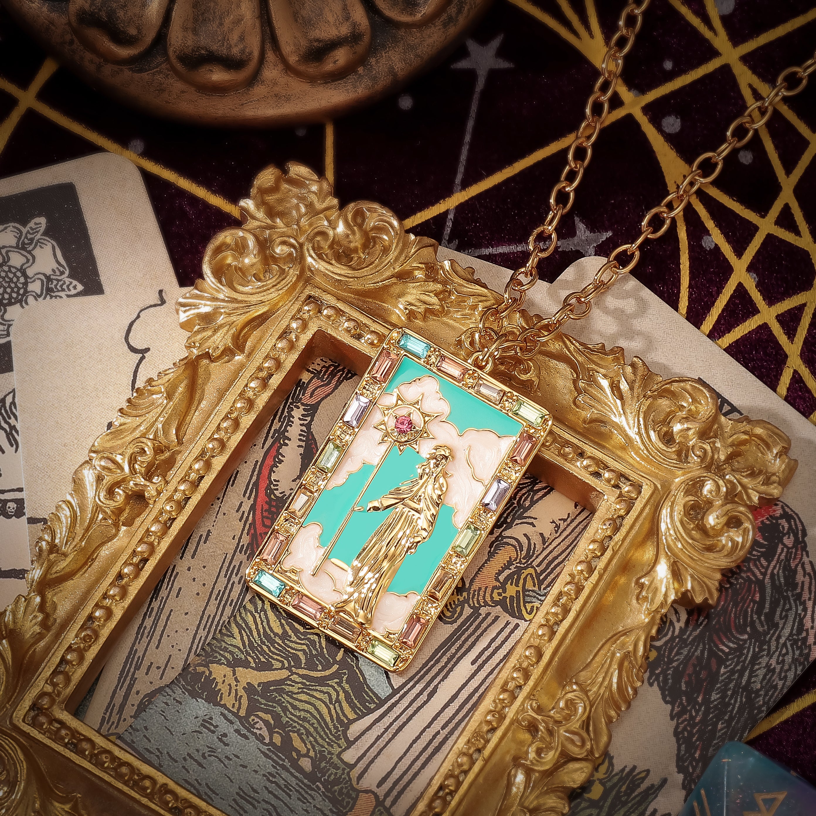Gold Tarot The Hermit Jewelry