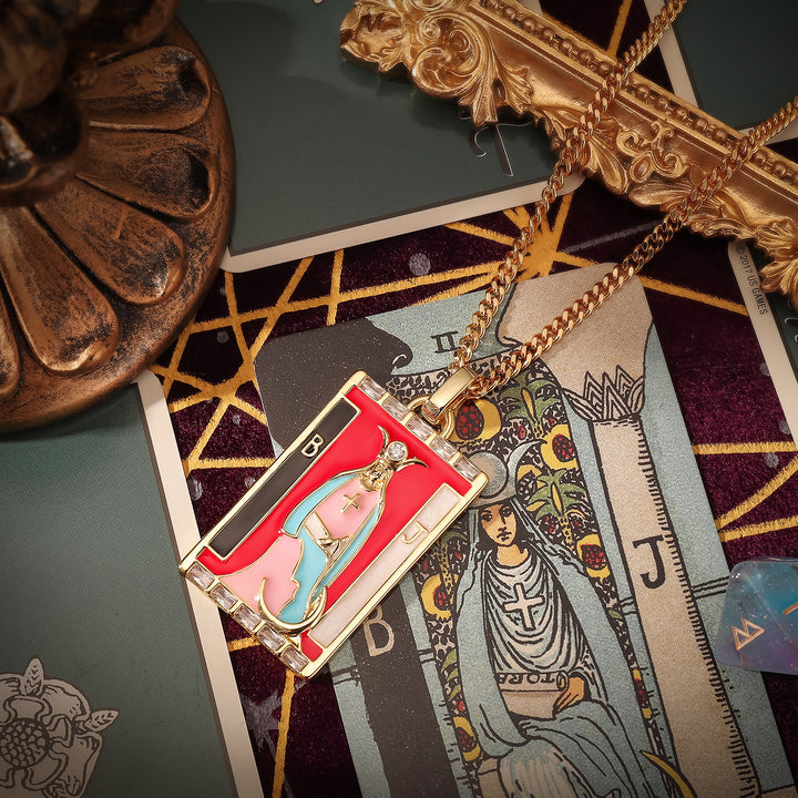 The High Priestess Tarot Card Necklace