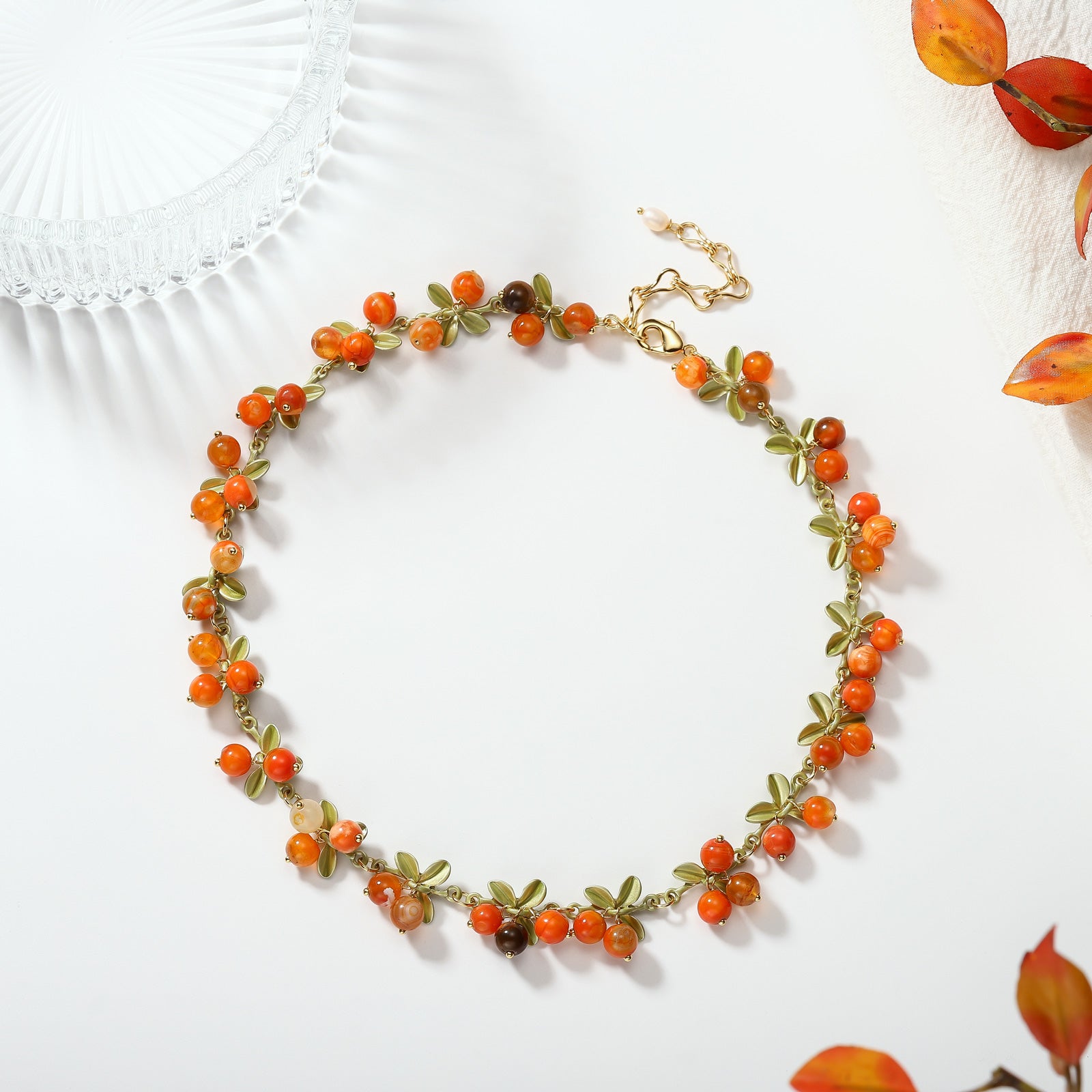 Orange Berry Necklace