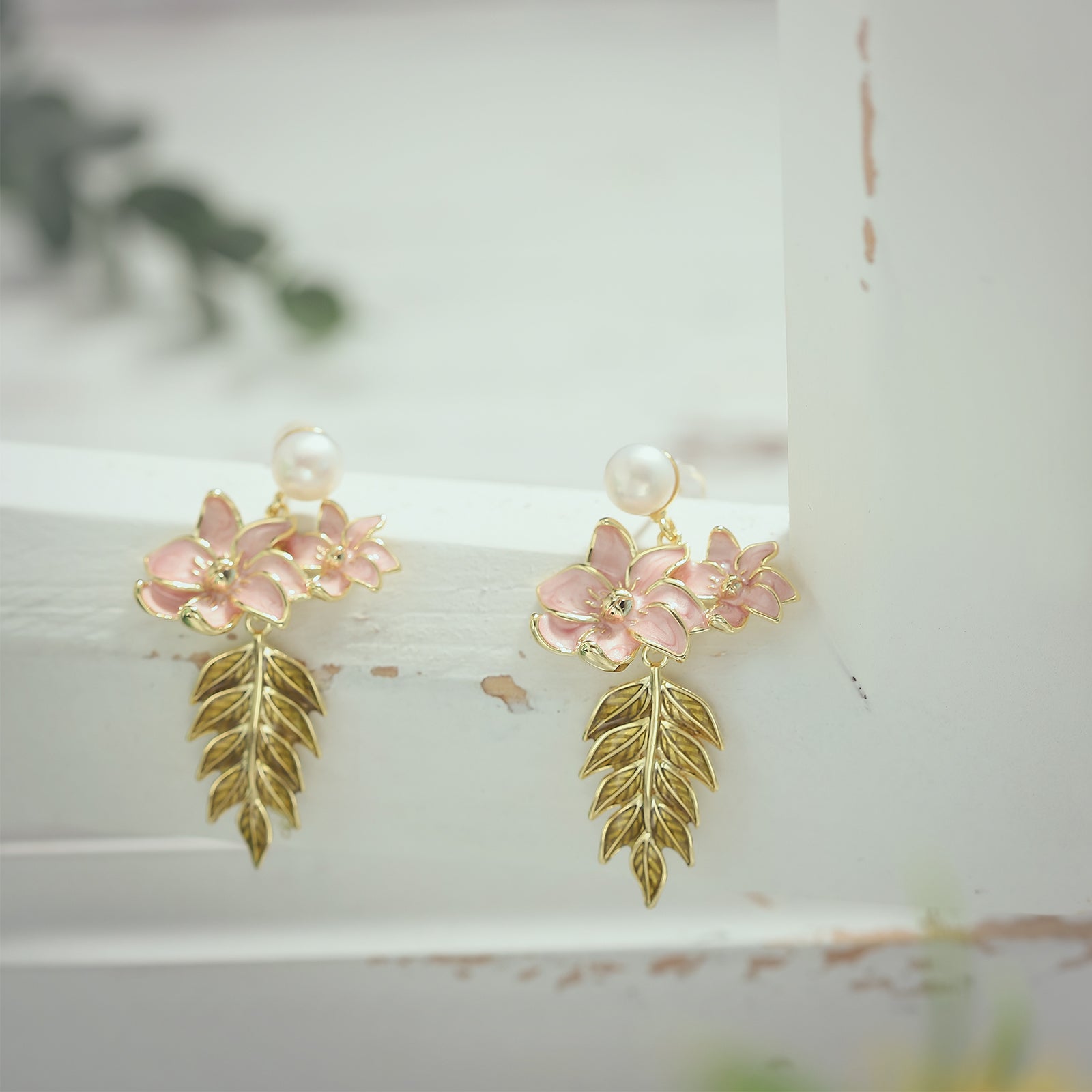 Sakura Leaf Earrings