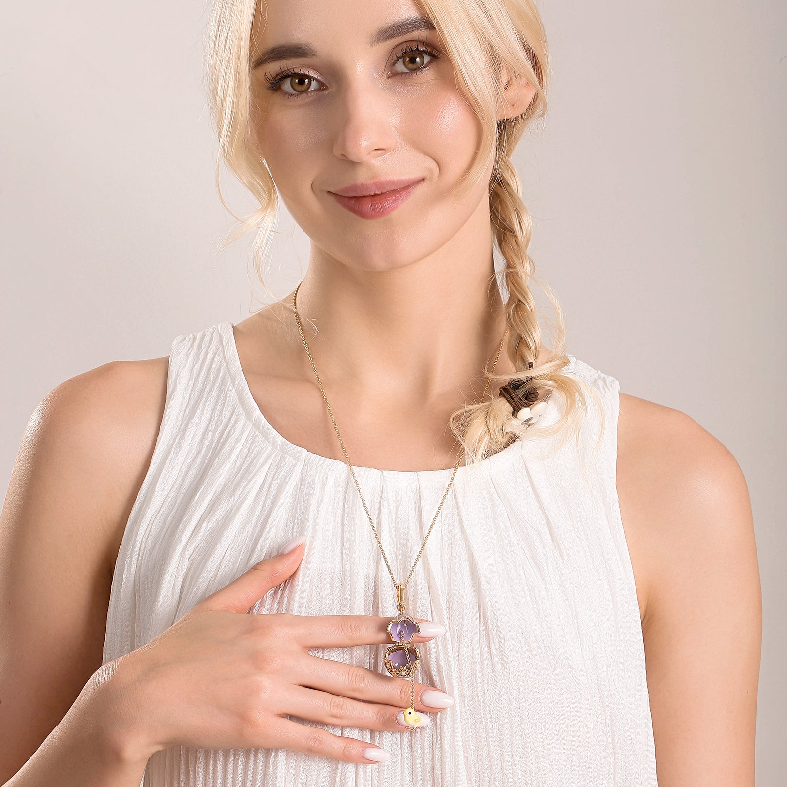 Chicken in Egg Locket Necklace