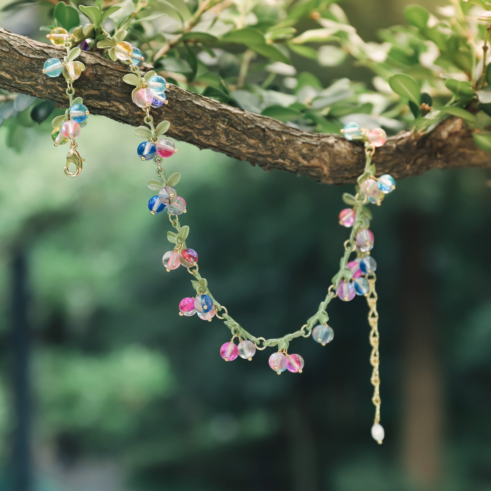 Multi Berry Nature Stone Necklace