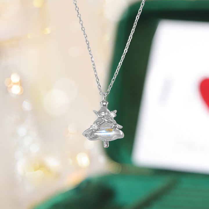 Silver Christmas Tree Necklace