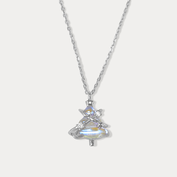 Selenichast Silver Christmas Tree Necklace