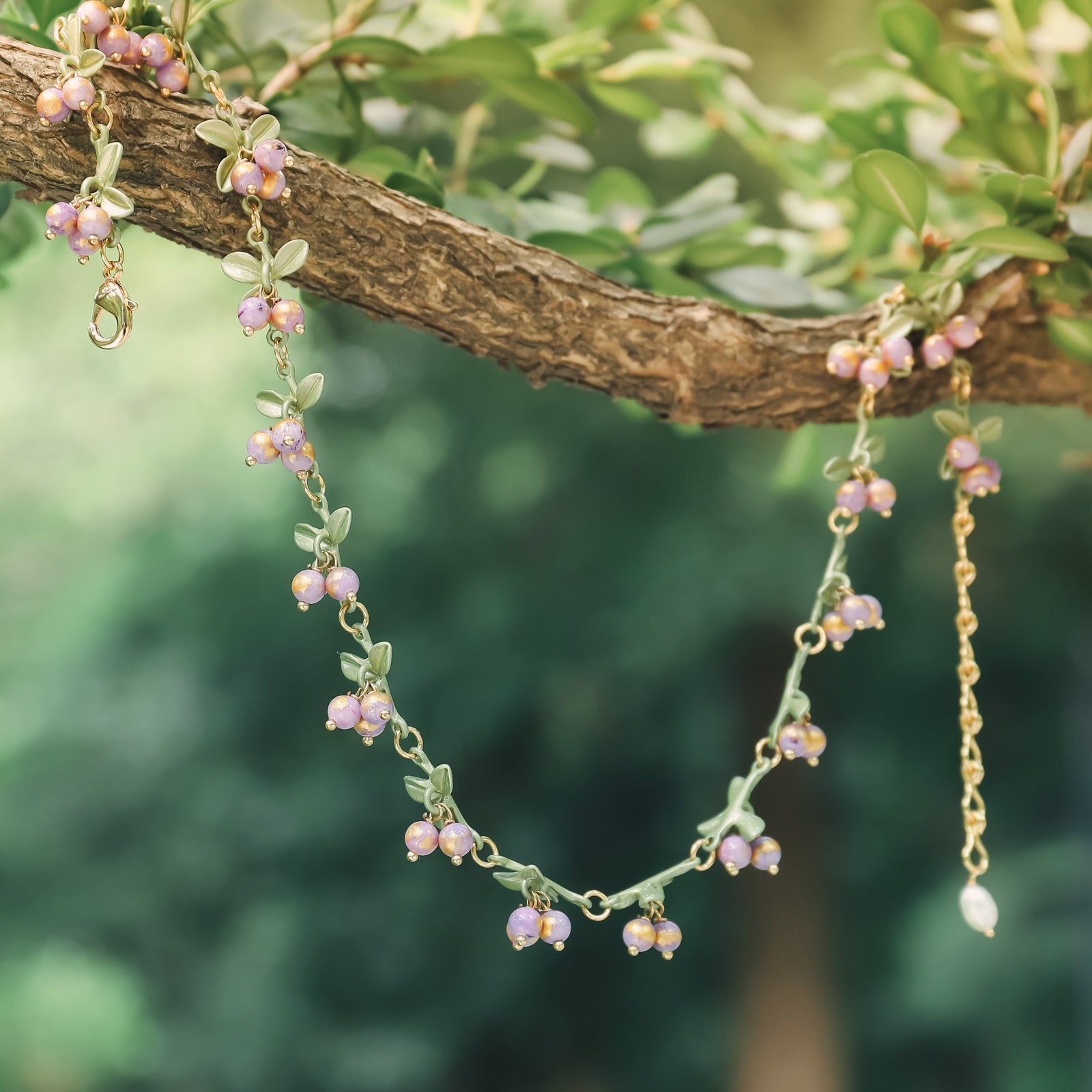 Beautyberry Natuer Stone Necklace