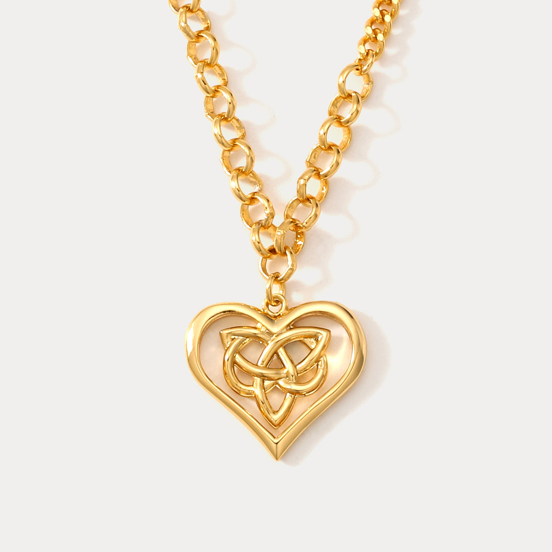 Selenichast Talisman Celtic Heart Necklace