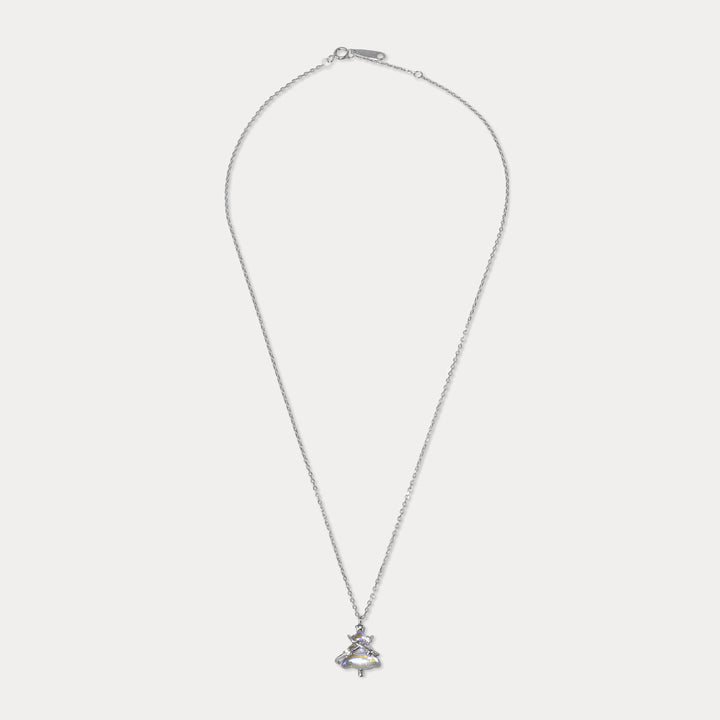 Selenichast Silver Christmas Tree Necklace