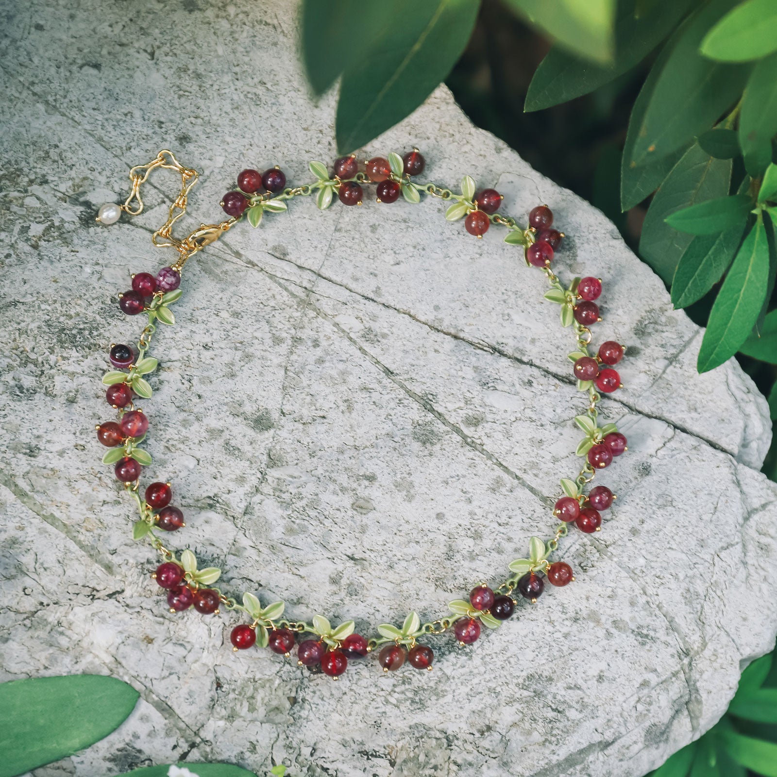 Cranberry 18k Gold Necklace