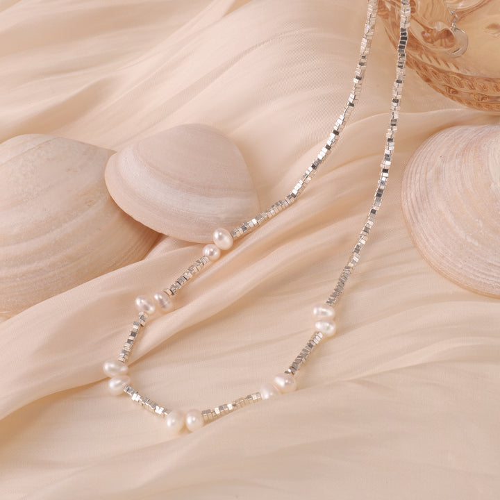 Silver Pearl Necklace