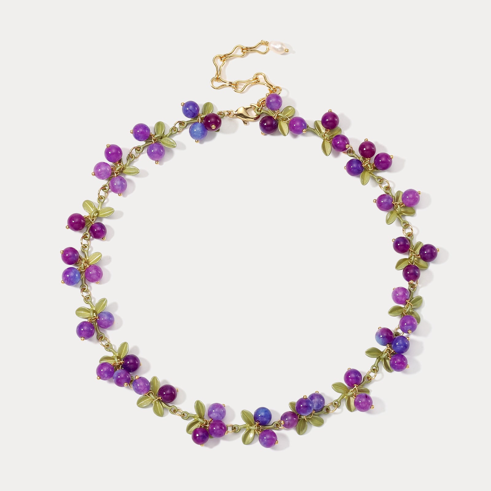 Purple Berry Beads Choker
