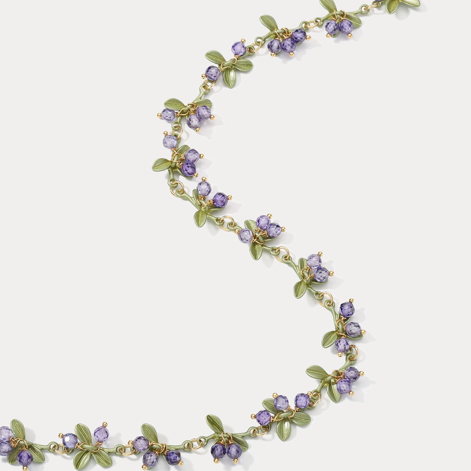 Lavender Berry Fashion Necklace