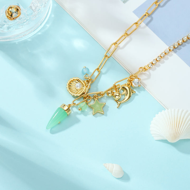 Summer Ocean Diamond Necklace
