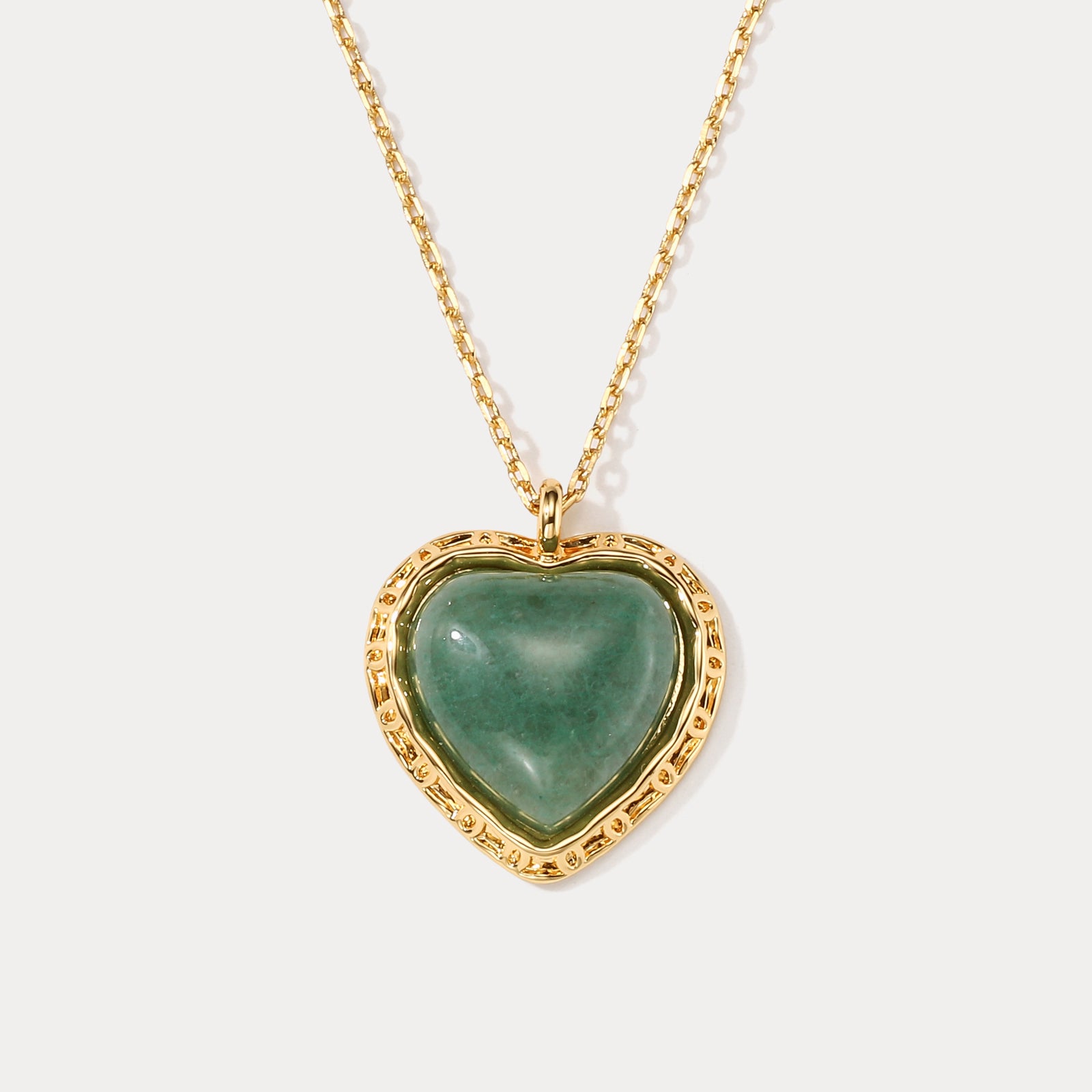 Selenichast Emerald Heart Necklace
