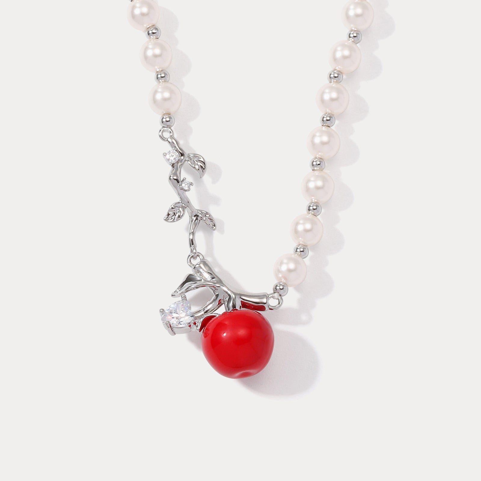 Selenichast Cherry Pearl Necklace