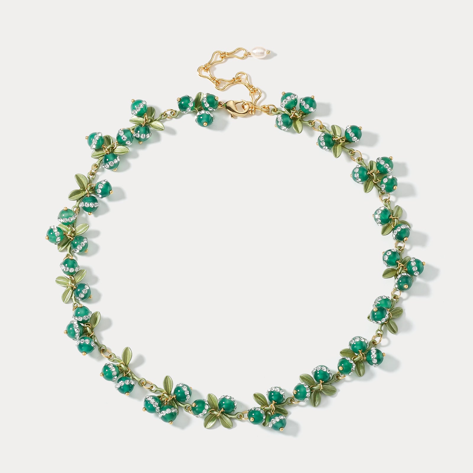 Selenichast Berry Emerald Necklace