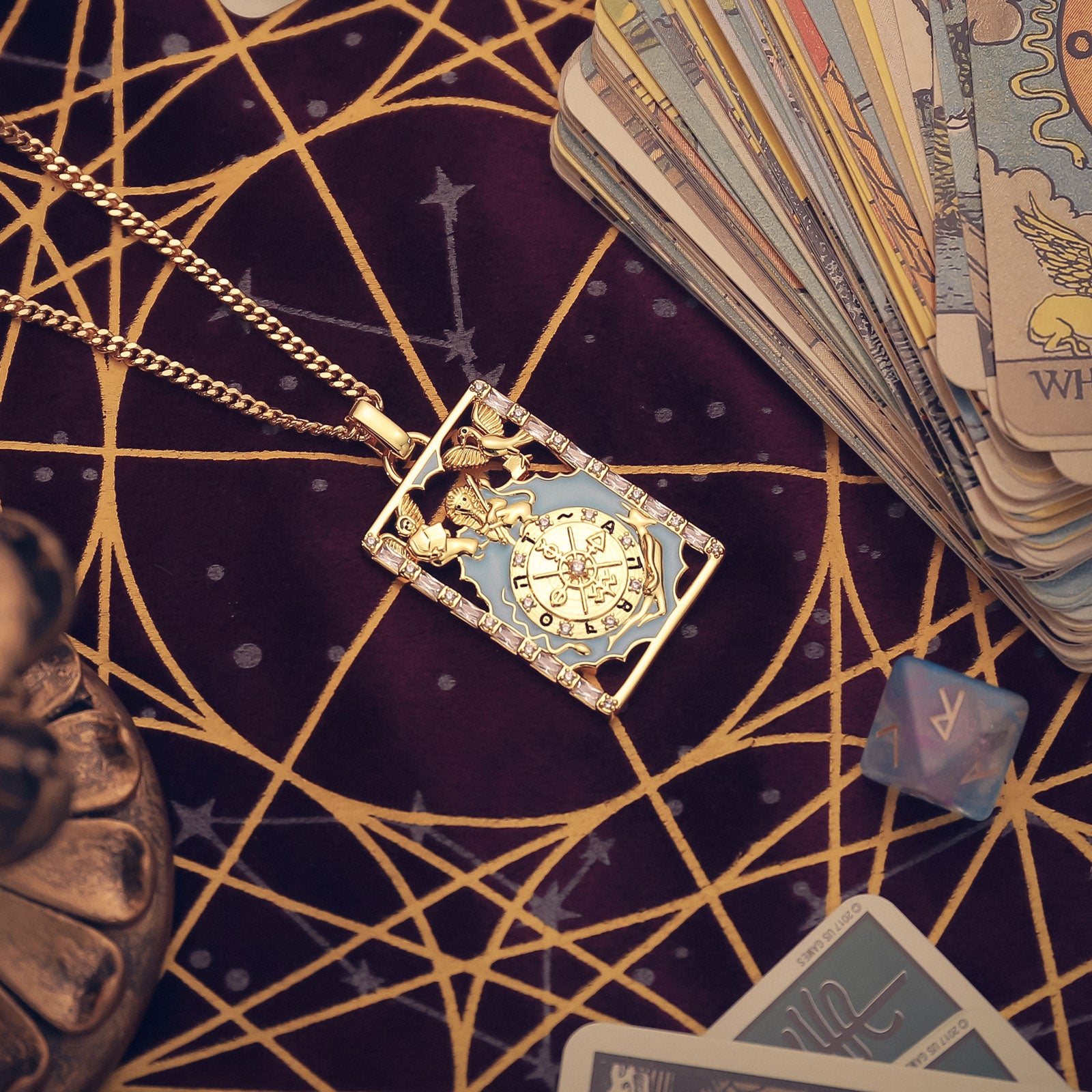 Wheel Of Fortune Tarot Pendant Necklace