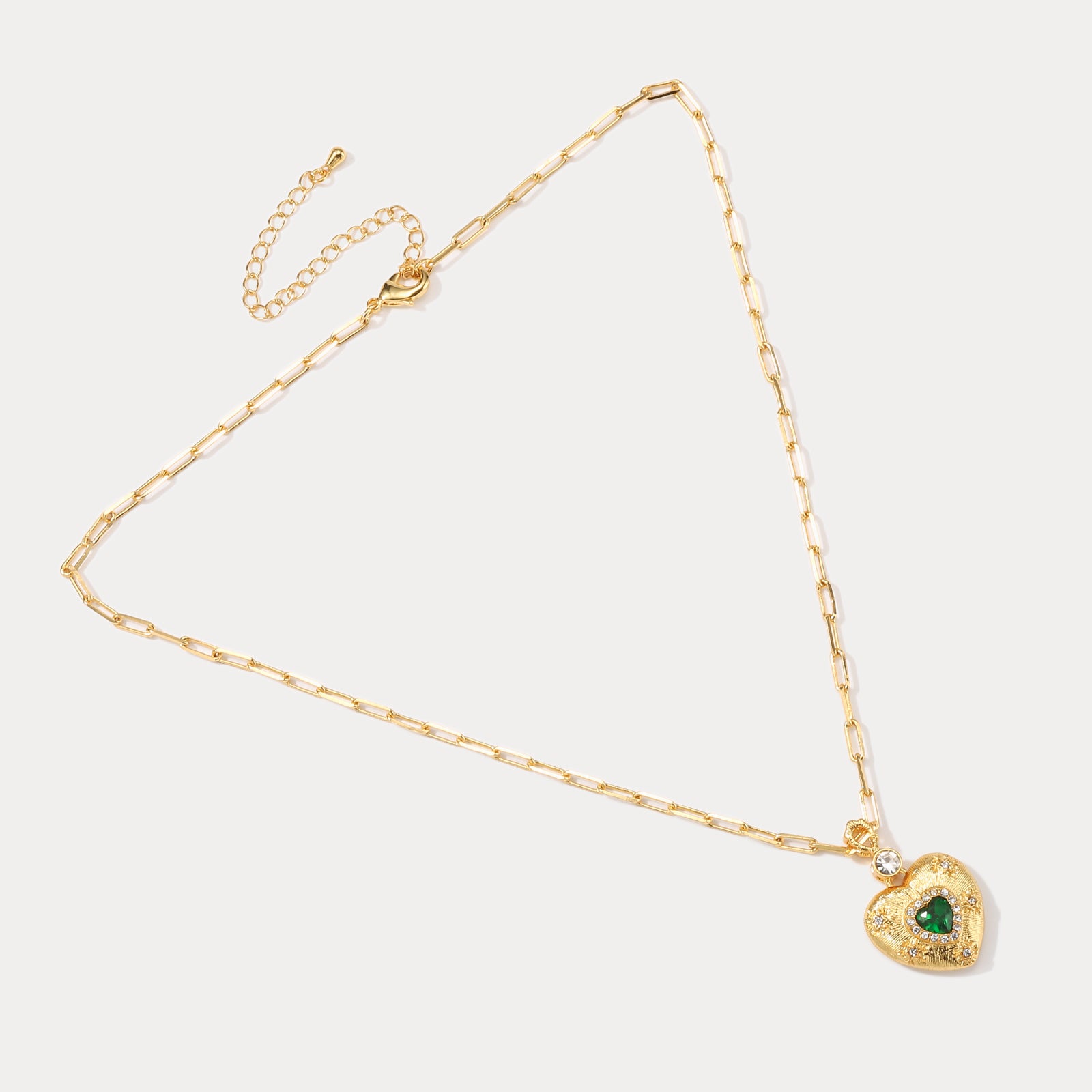 Emerald Mini Heart Fashion Necklace