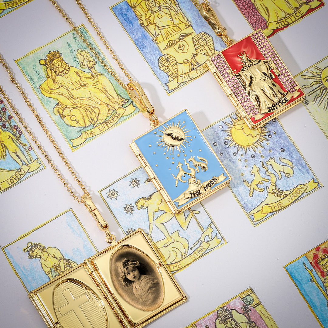 Selenichast Tarot Magic Locket Necklace, Tarot Card Jewelry, Spiritual ...