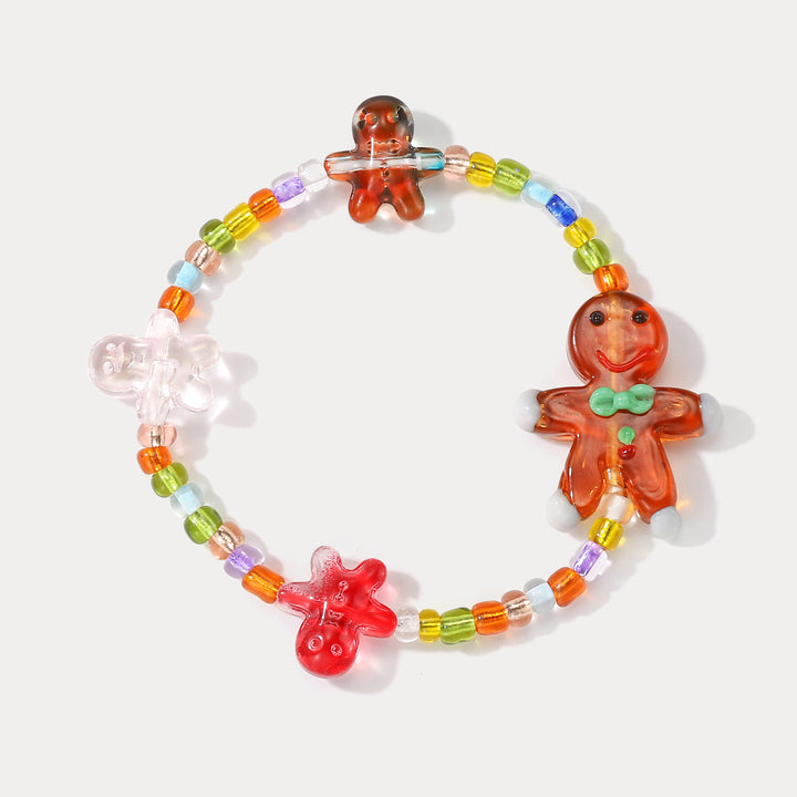 Selenichast Gummy Gingerbread Man Bracelet