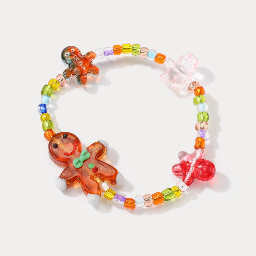 Gummy Gingerbread Man Elastic Bracelet