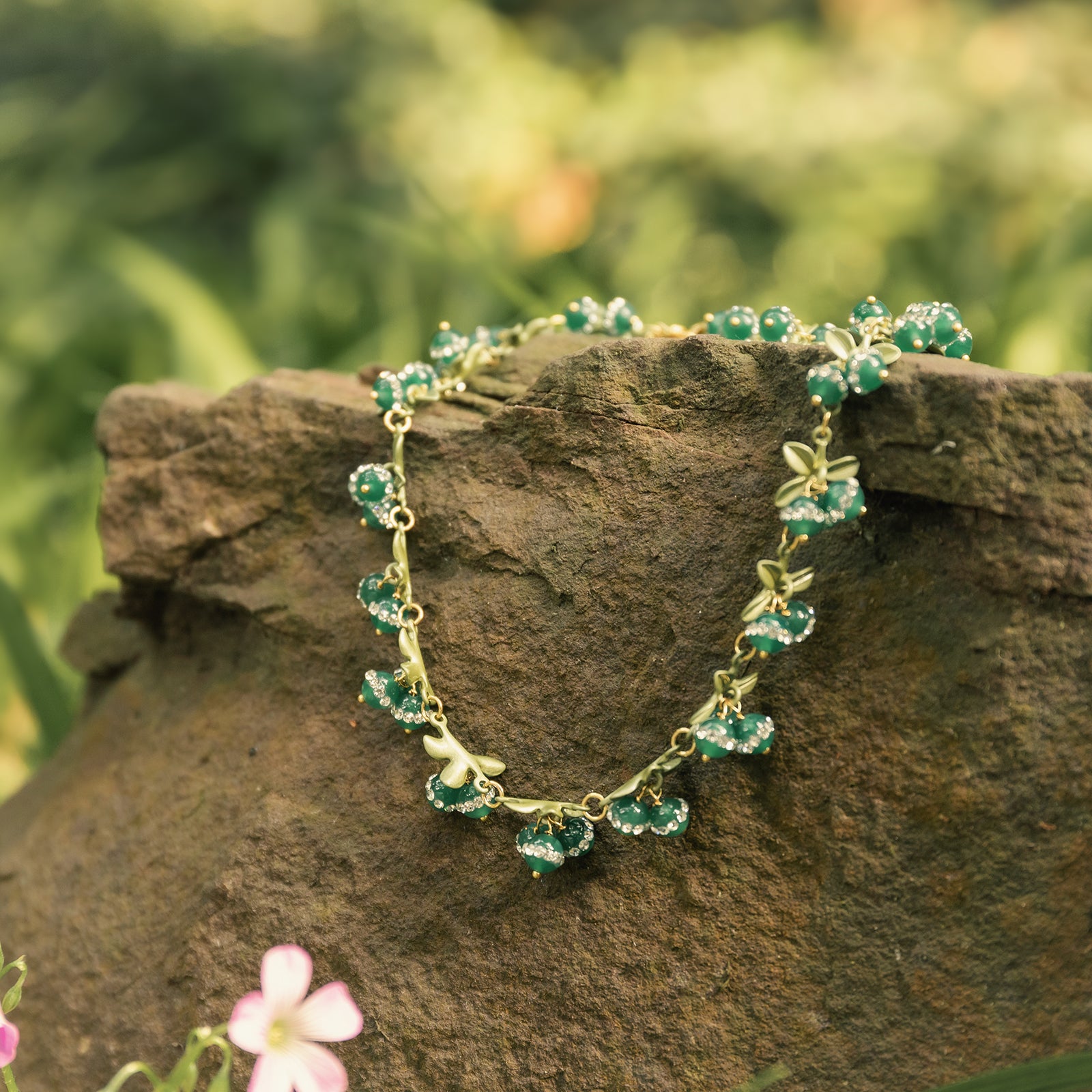 Berry Emerald Nature Necklace
