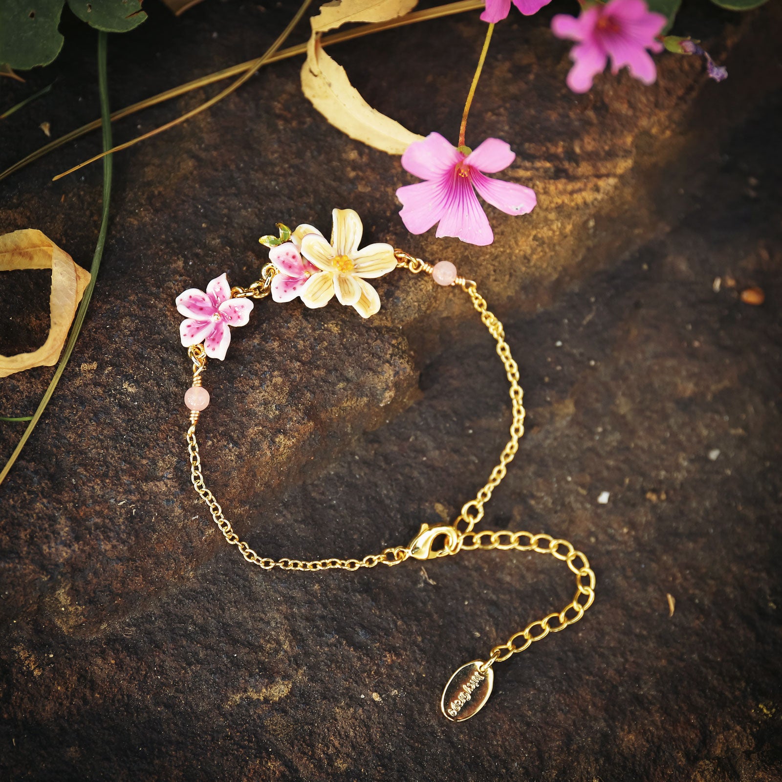 Garden Flower Enamel Bracelet