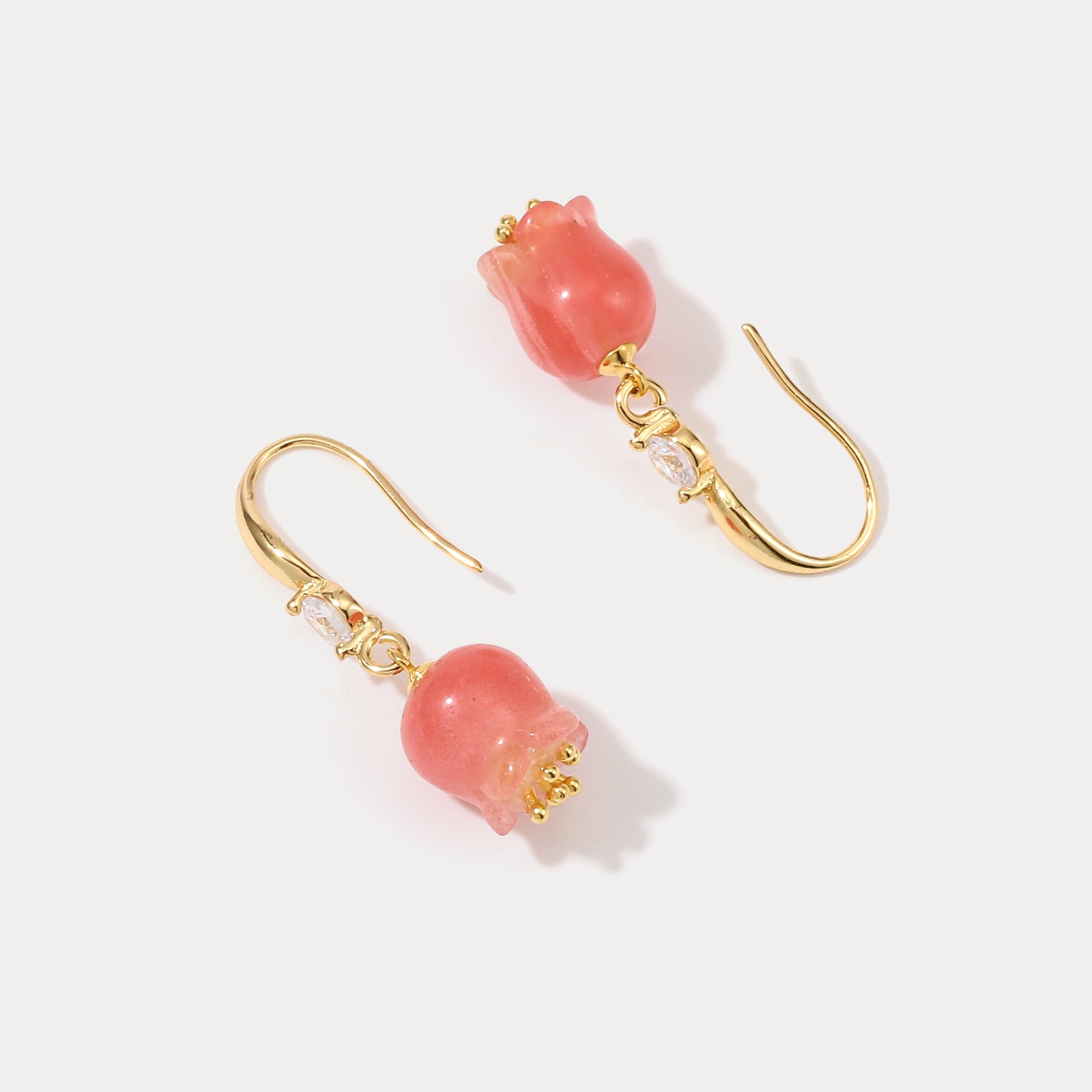 Pink Lily Of The Valley Earrings