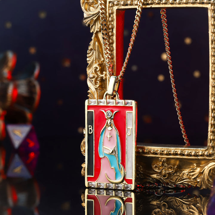 Selenichast The High Priestess Tarot Card Necklace