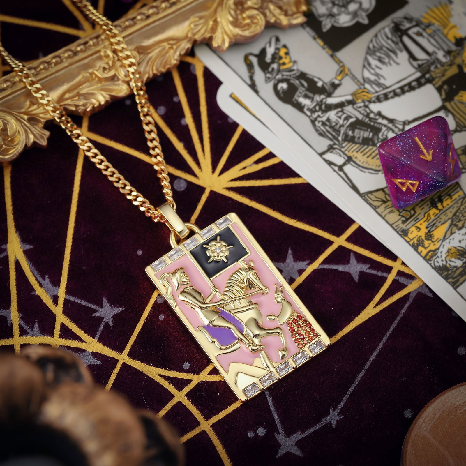 Death Tarot Card Pendant Necklace