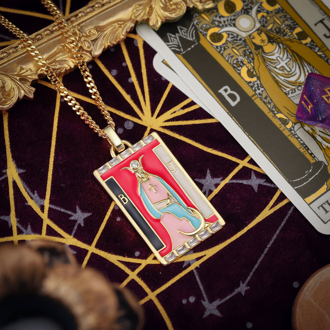 Selenichast The High Priestess Tarot Card Necklace