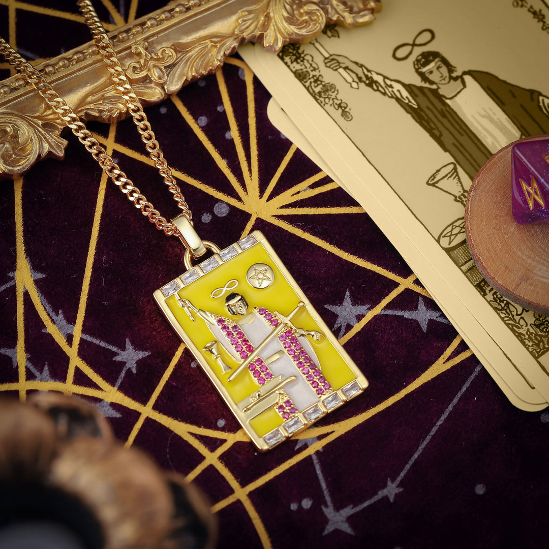 Selenichast The Magician Tarot Card Necklace