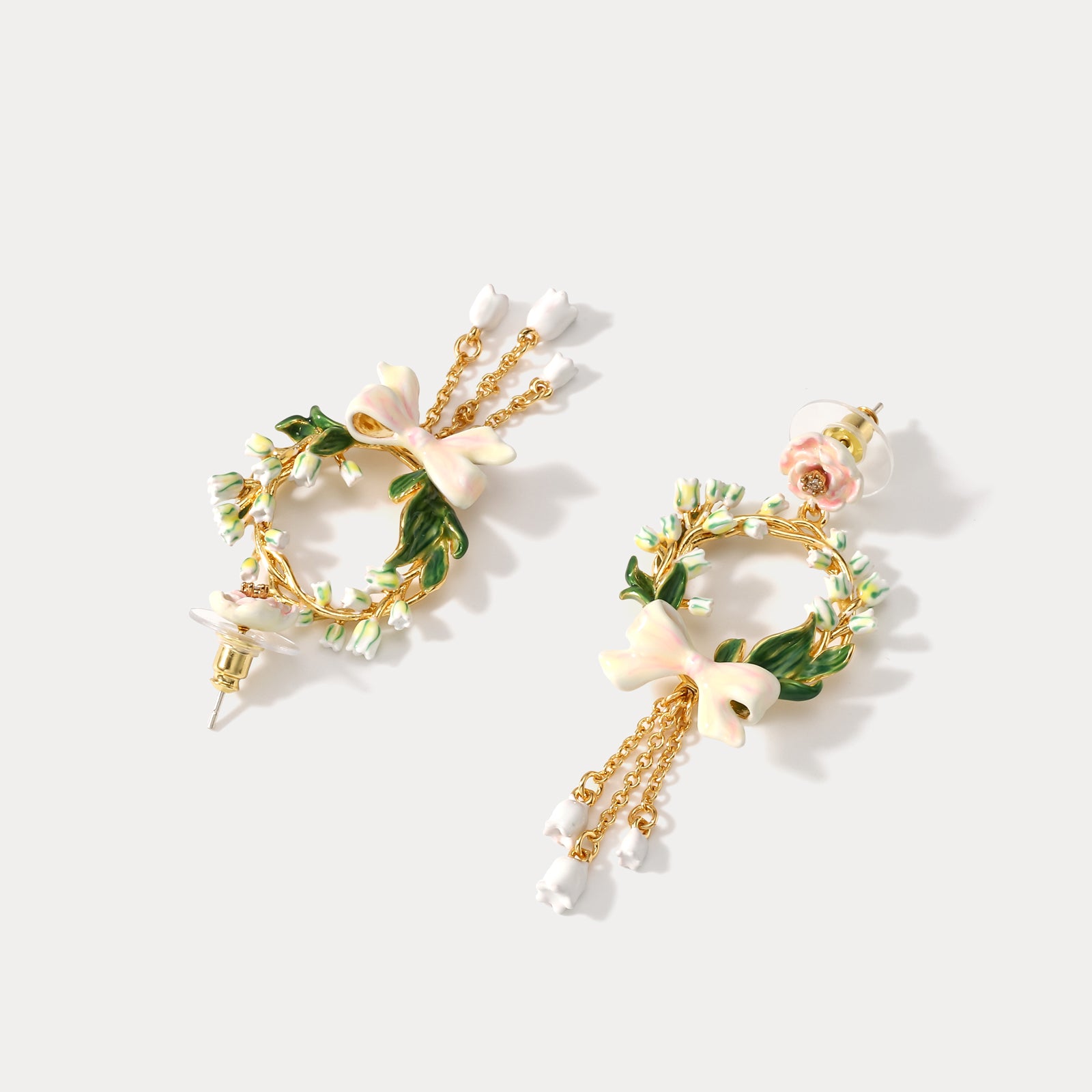 Lily Of The Valley Bow Earrings for Women