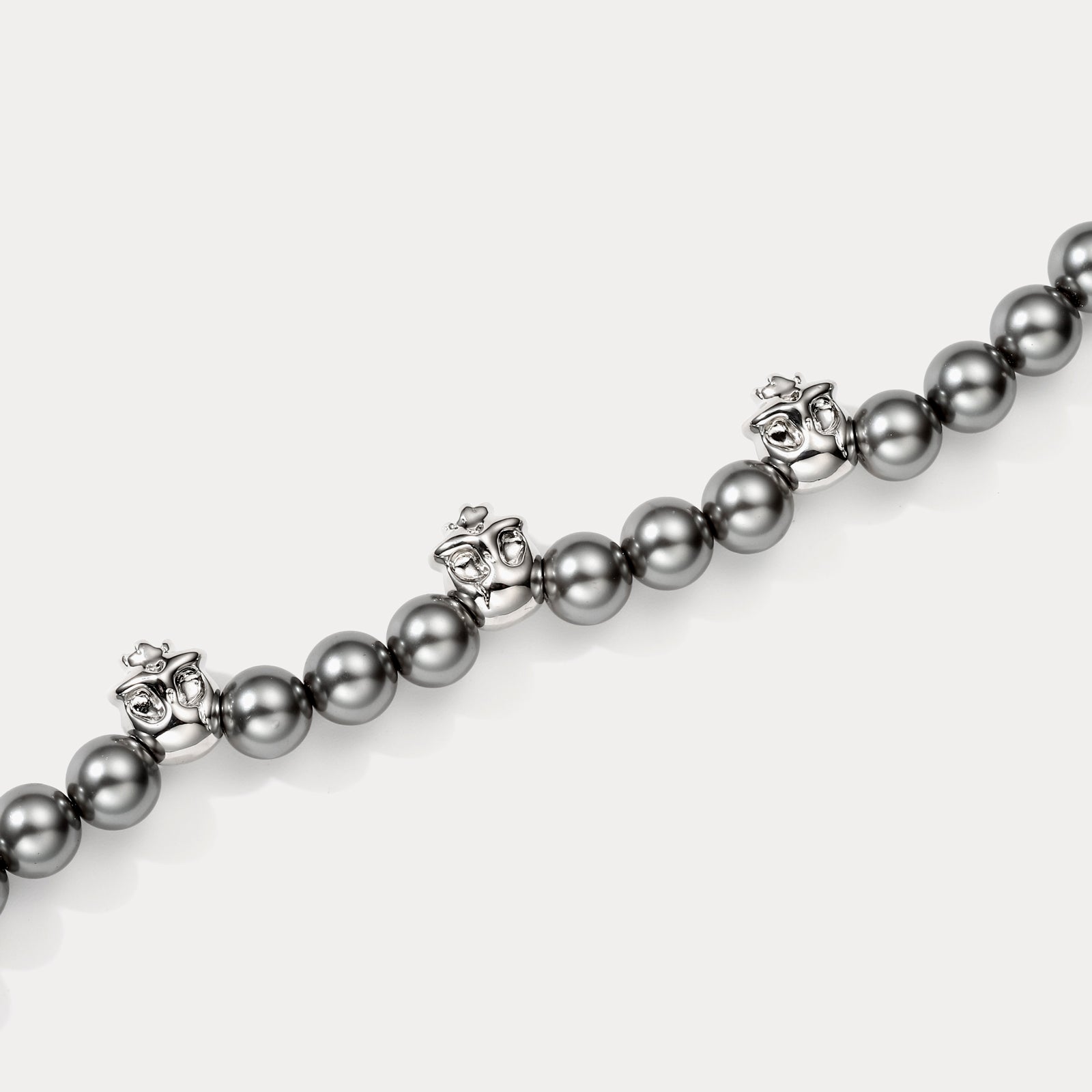 Skull Beads Platinum Bracelet