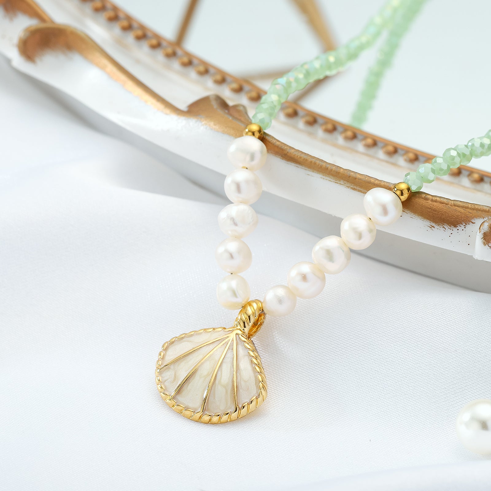 Shell Pearl Bead ocean themed jewelry