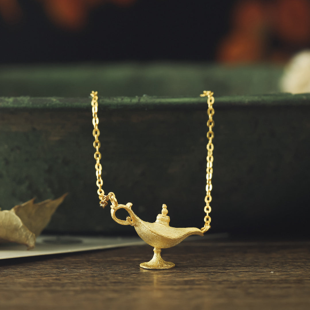 Aladdin's Lamp Gold Necklace