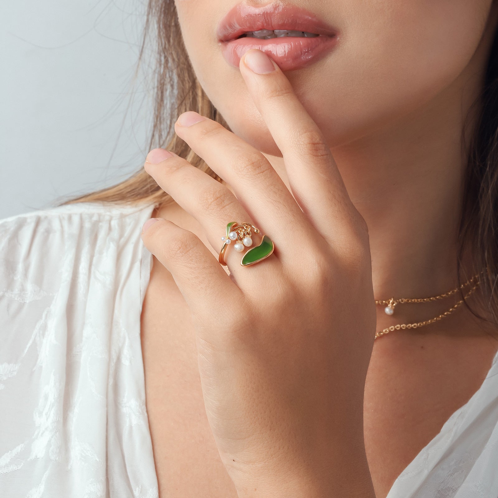 Lily Of The Valley Adjustable Ring