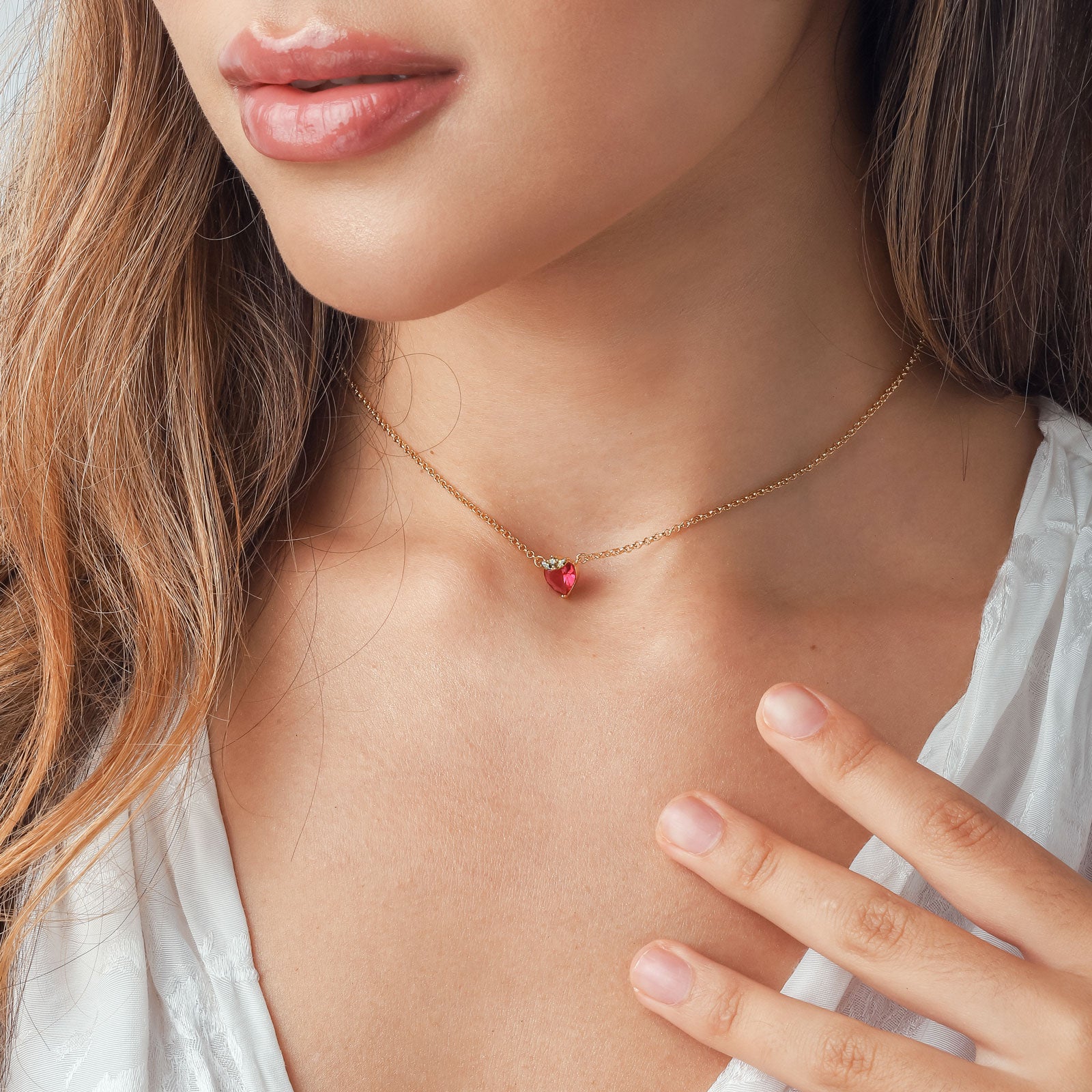 Strawberry Diamond Necklace
