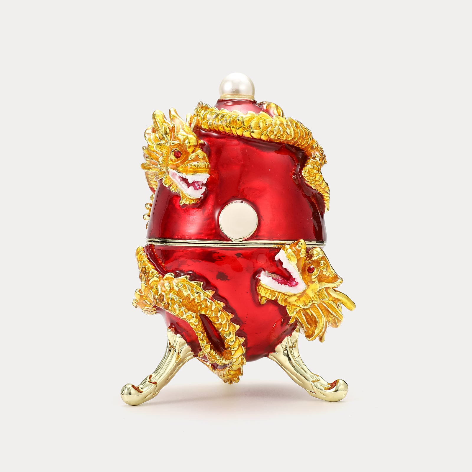 Selenichast Dragon Red Egg Jeweled Trinket Box