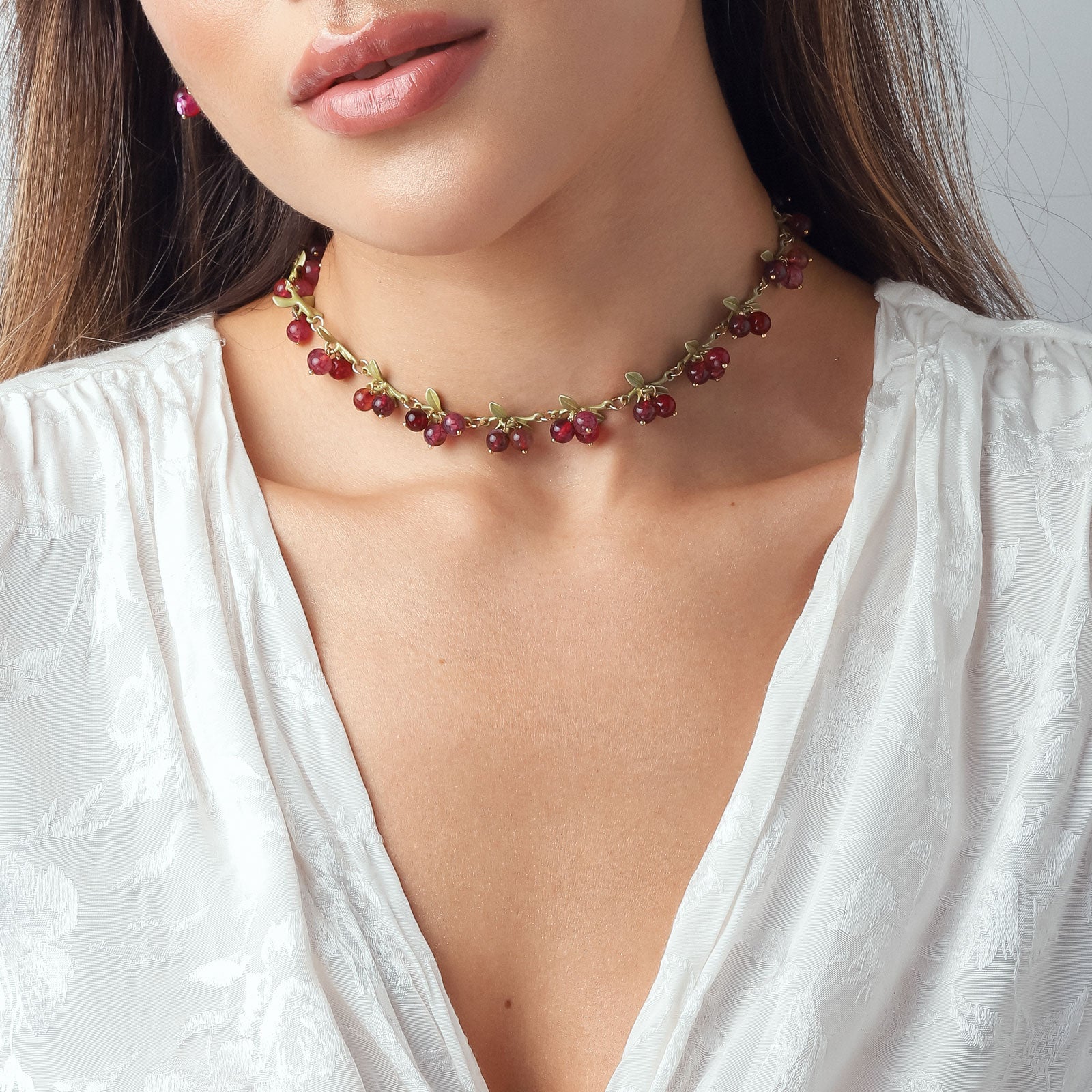 Cranberry Gold Necklace