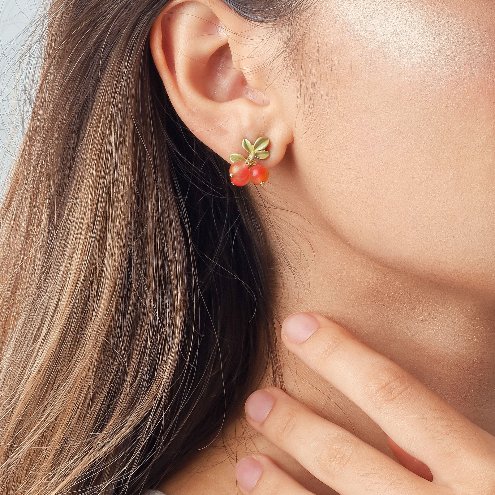 berry stud earrings autumn jewelry