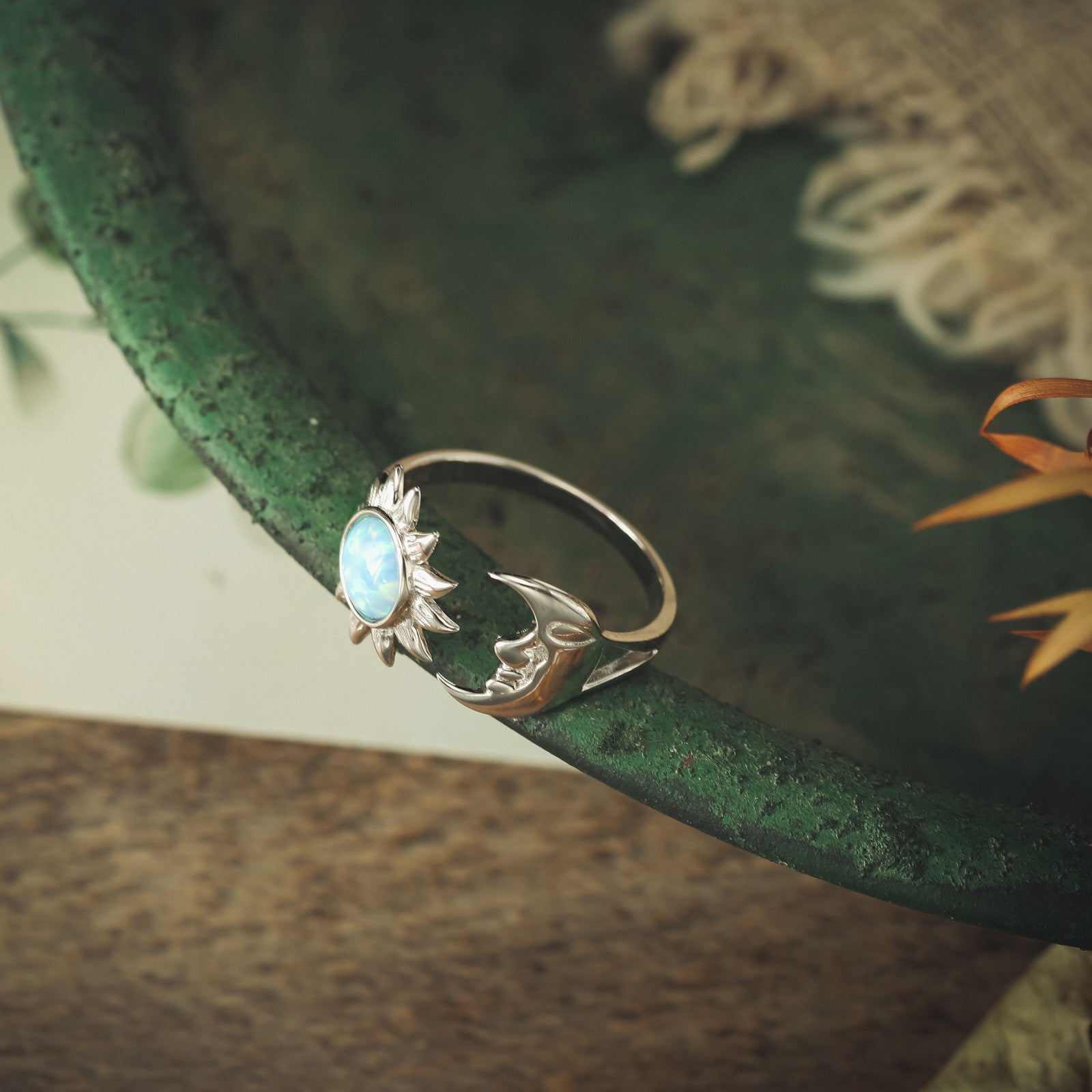 Sun & Moon Sterling Silver Ring