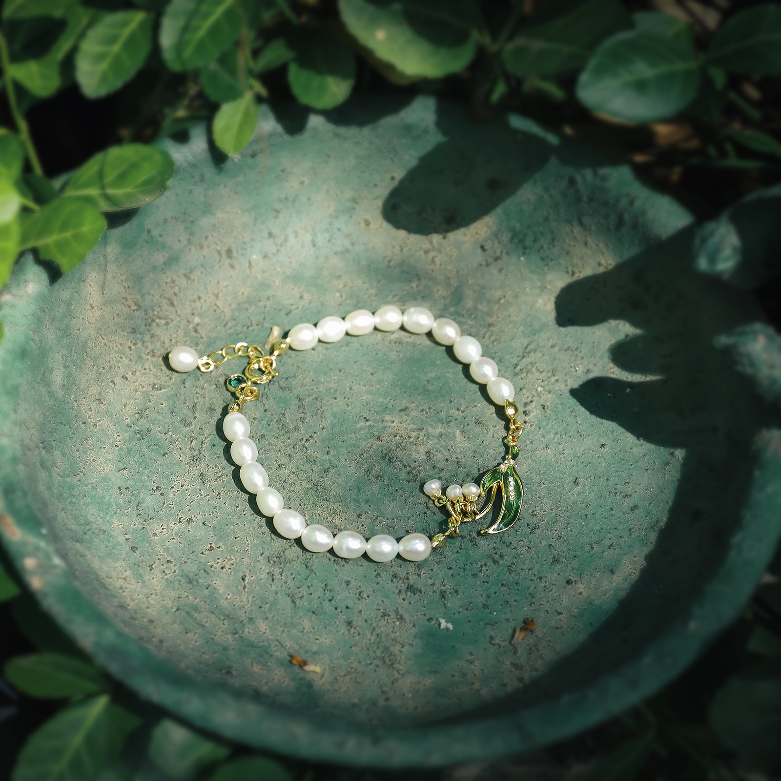 Lily Of The Valley Pearl Bracelet Gift Set with Gift Wrapping