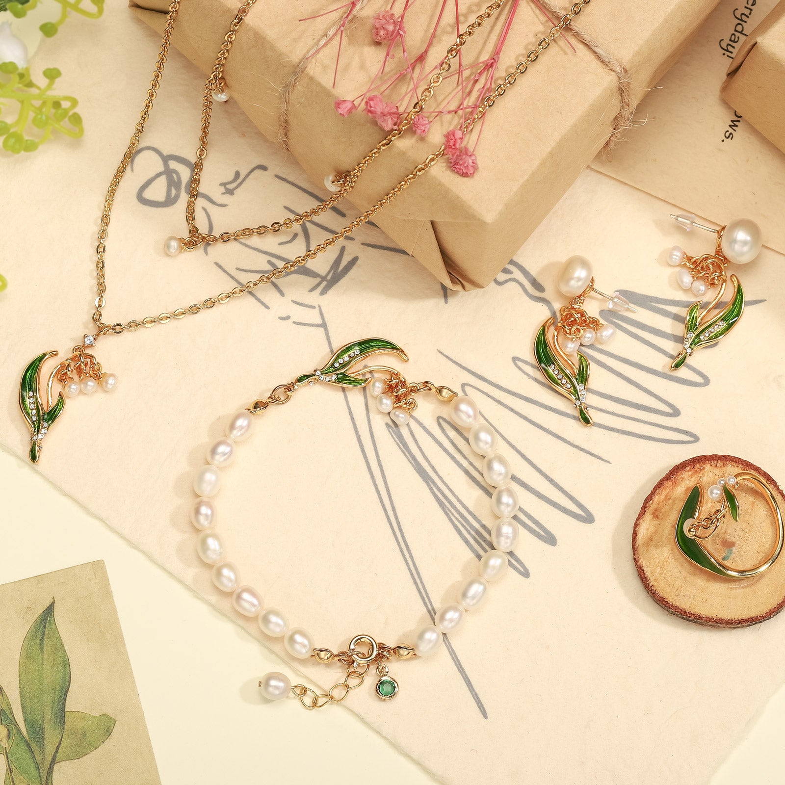 Lily of The Valley Jewelrt Set