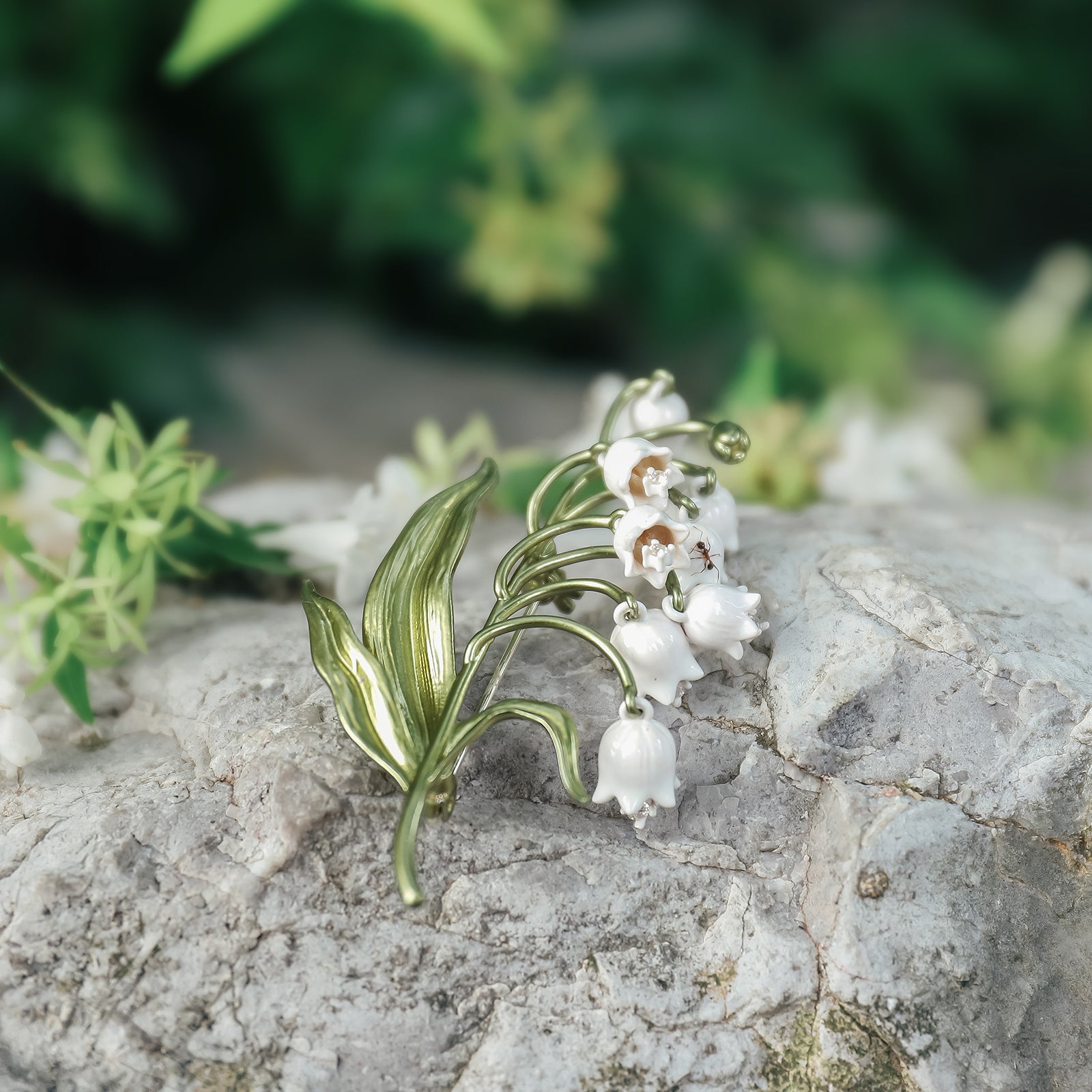 Lily Of The Valley Luxurious Brooch
