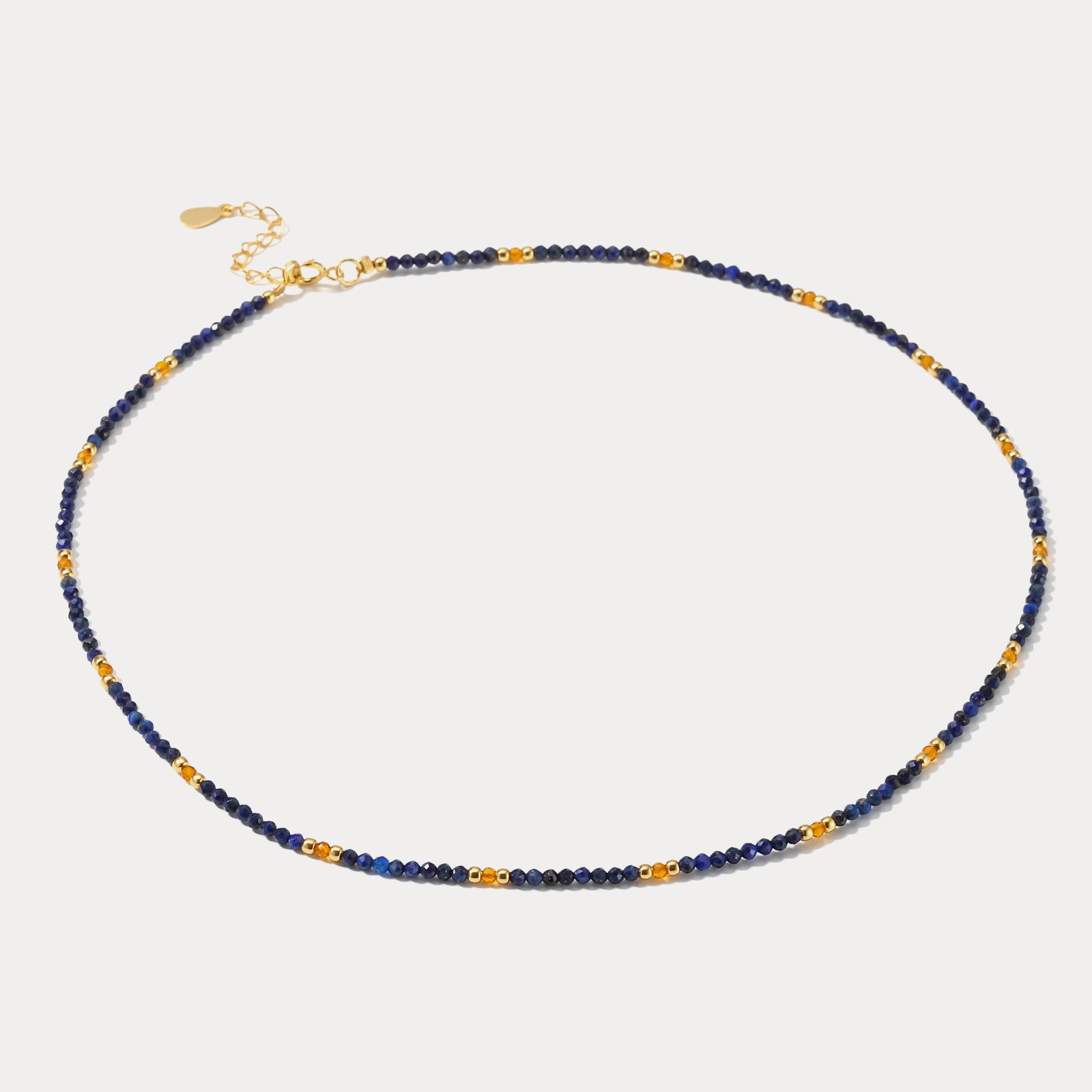 Blue Seed Bead Necklace Selenichast