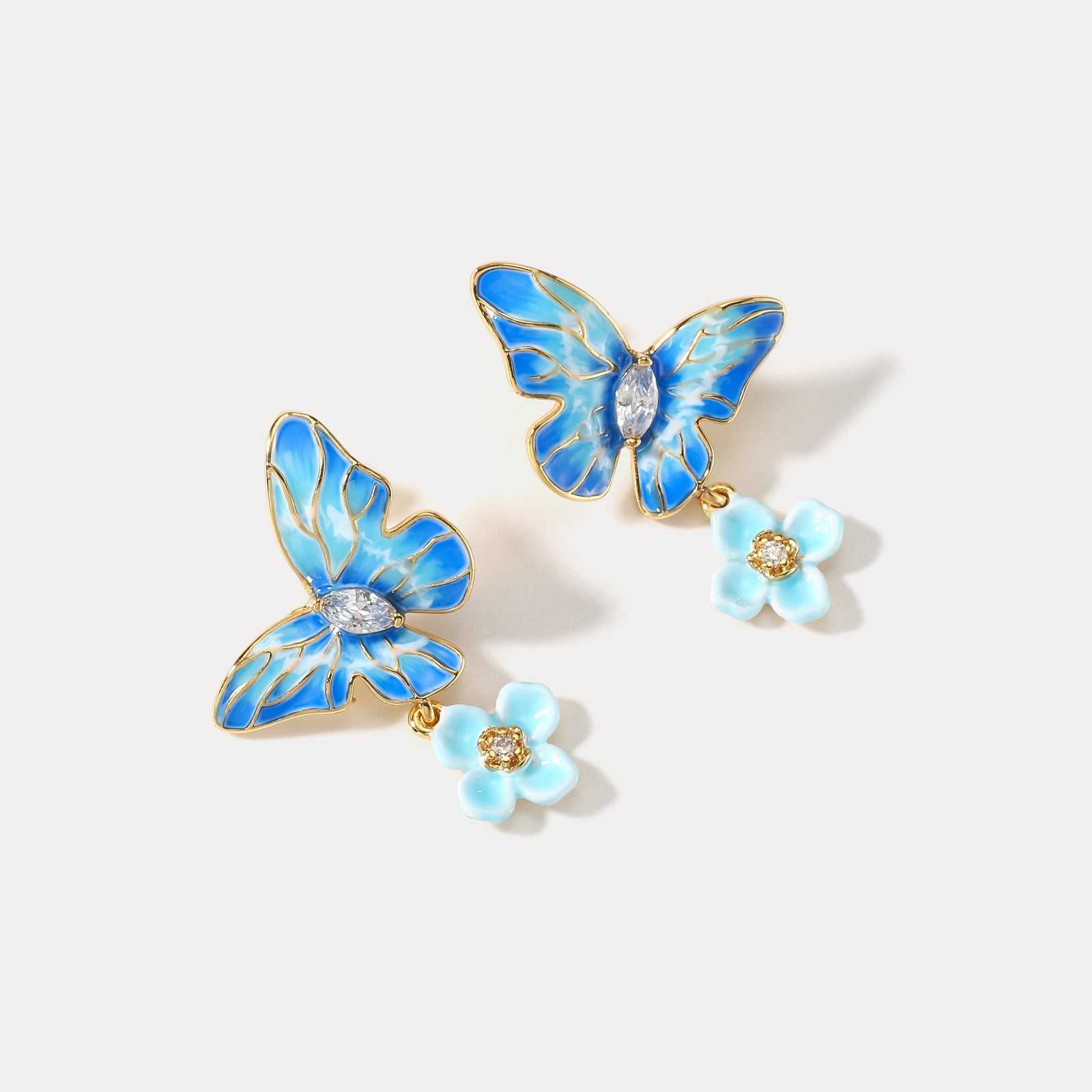 Blue Morpho Butterfly Earrings Gift for Girl
