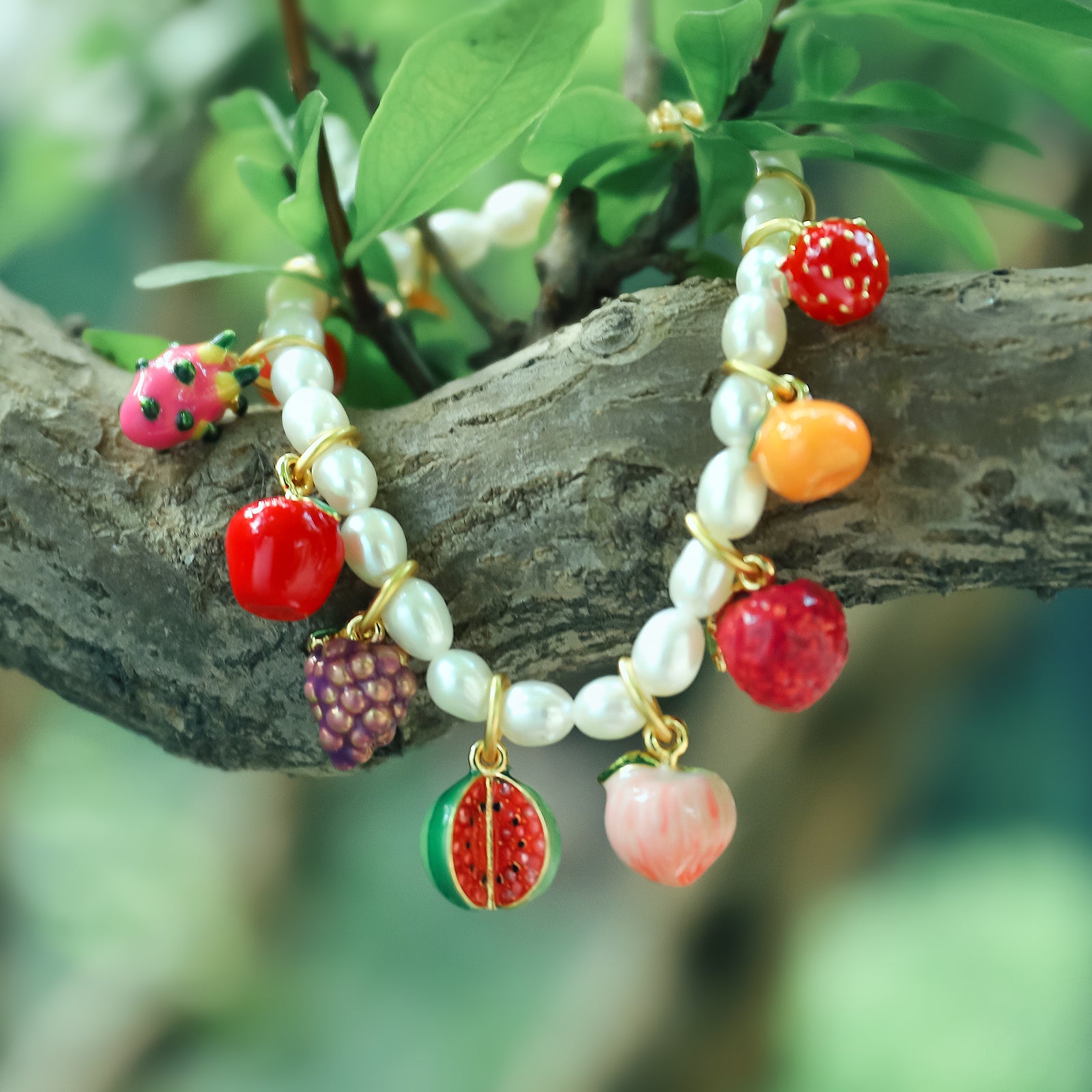 Summer Fruit Pearl Bracelet