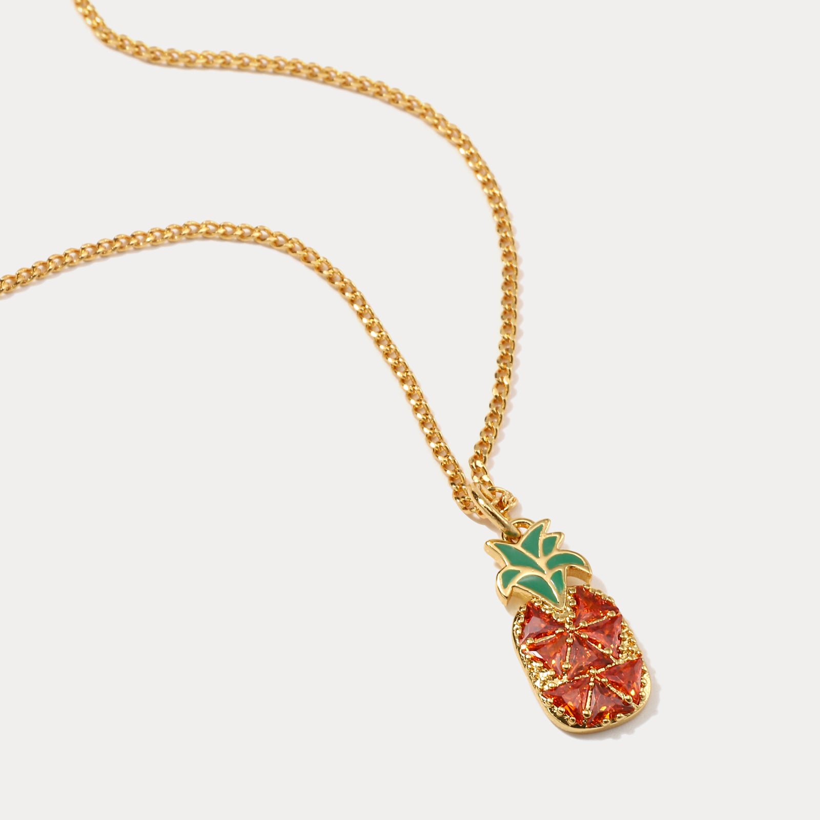 Summer Pineapple Pendant Necklace