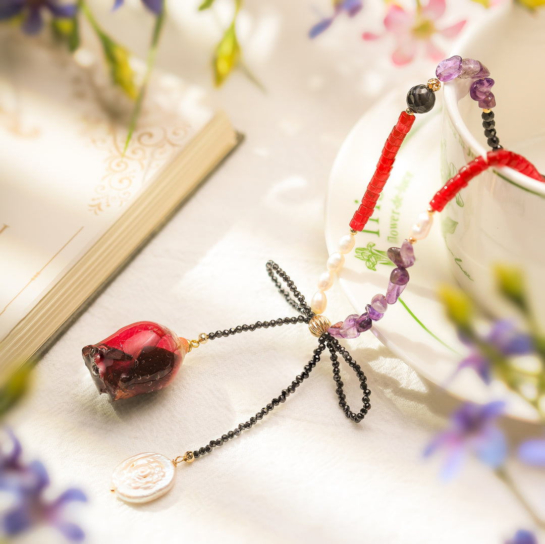 Dried Flower Necklace